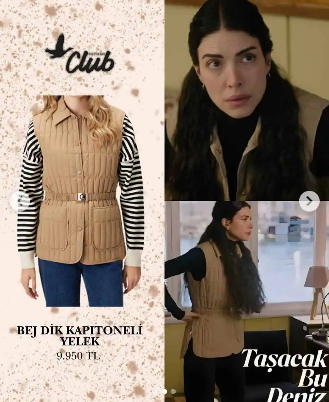 3 Nisan Taşacak bu Deniz 23.bölüm Esme kıyafetleri Deniz Baysal kombinleri 