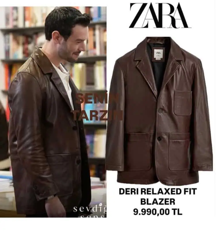 9 Nisan Sevdiğim Sensin 9. Bölümün kıyafetleri Aytaç Şaşmaz deri ceketi