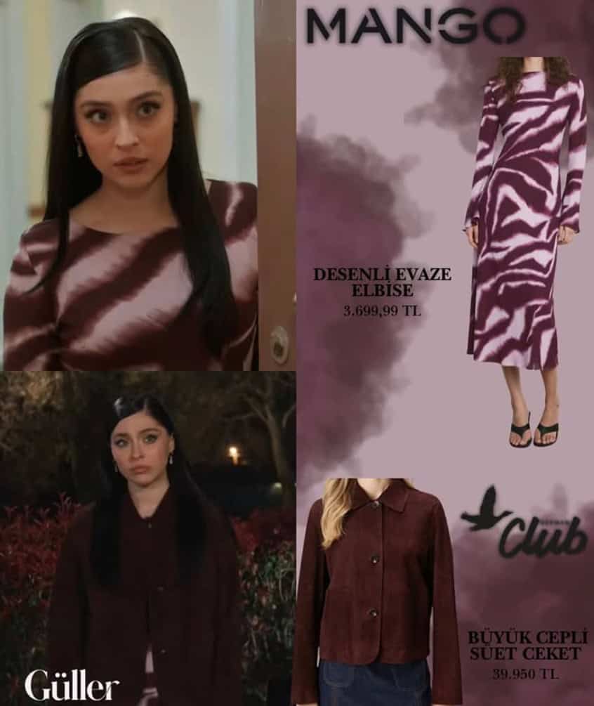 2 Mayıs Güller ve Günahlar dizisi 27.bölüm kıyafetleri Zeynep kombinleri Cemre Baysel'in giydiği sponsor markalar
