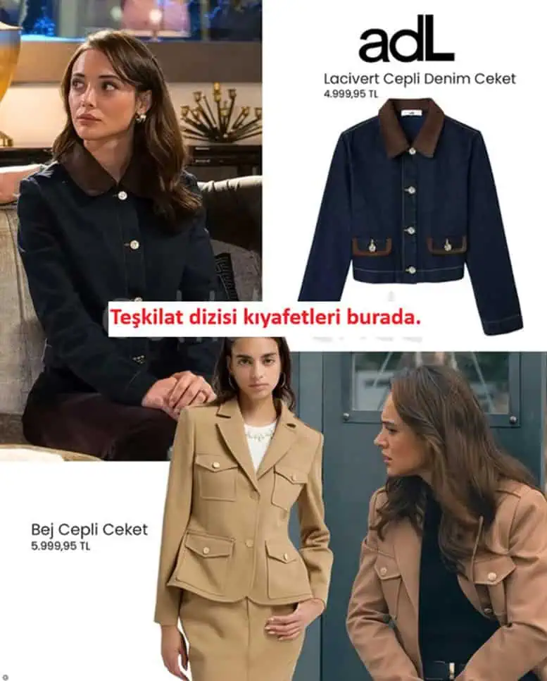 Teşkilat dizisi Hilal Kıyafetleri Rabia Soytürk Kombinleri