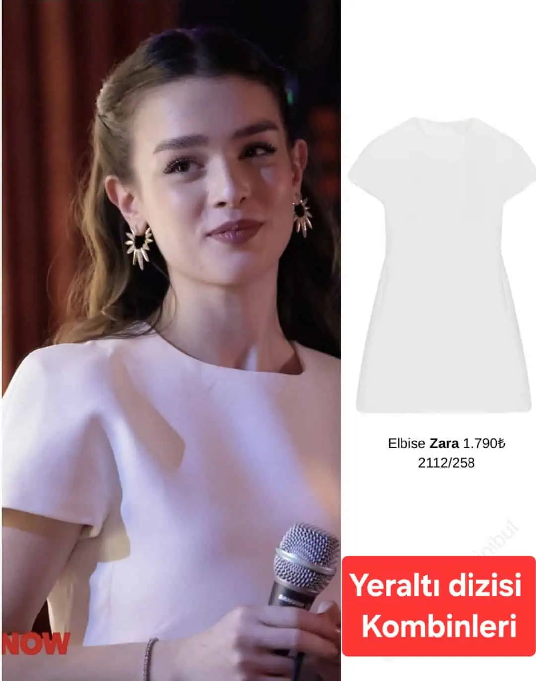 Yeraltı dizisi Melek şarkı söylediği kombini tsört