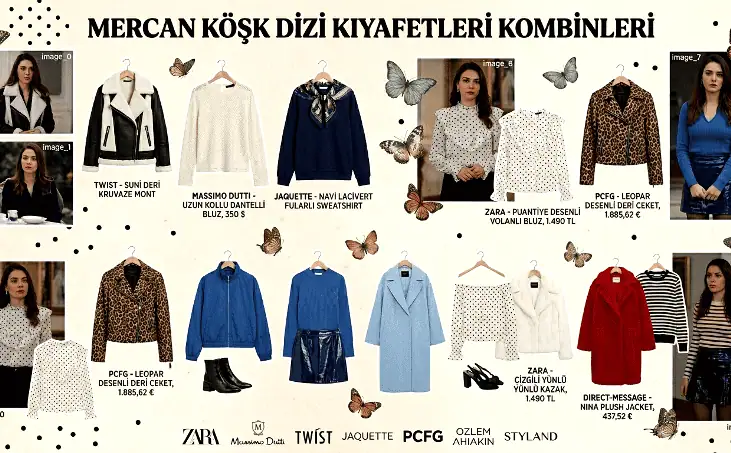 Mercan Köşk Dizi Kıyafetleri Kombinleri Sponsor Markalar