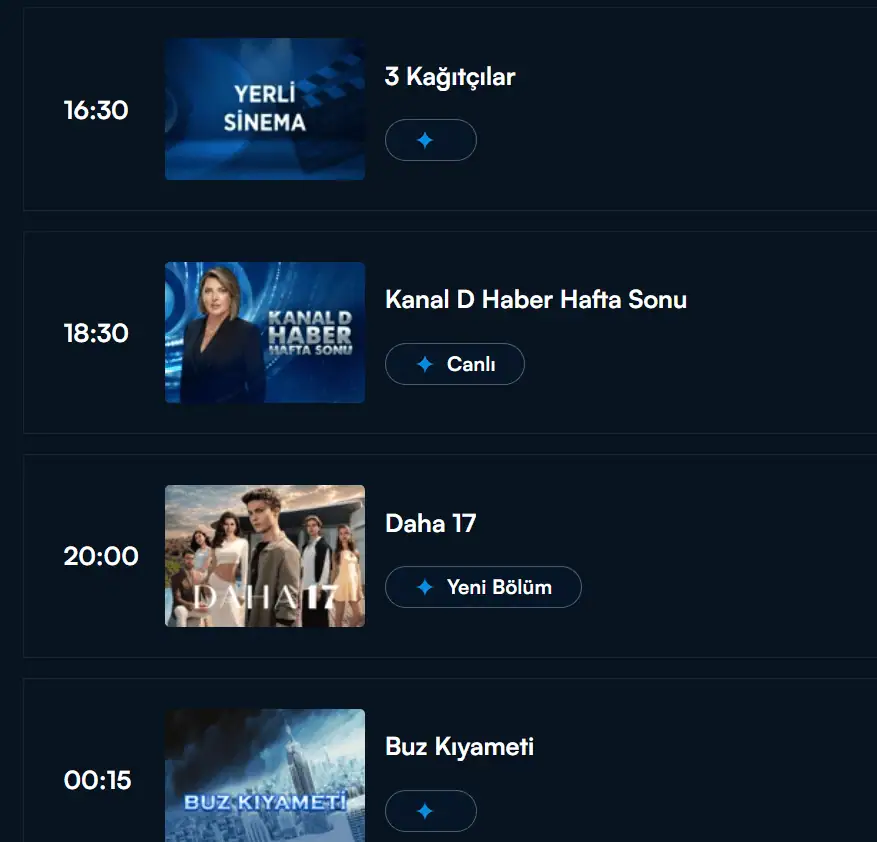 6 Eylül pazar Kanal D yayın akışı son güncelleme Daha 17 dizisi
